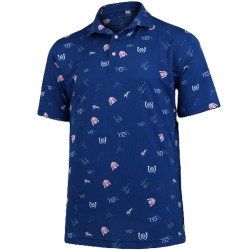 KD M 152 Tossed Icons Polo BLU