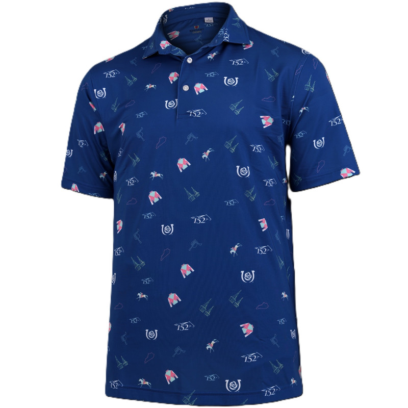KD M 152 Tossed Icons Polo BLU